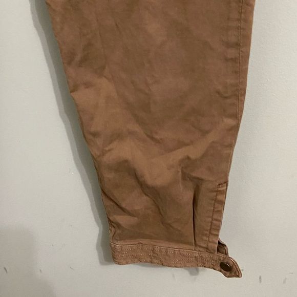 7 For All Mankind Sz 29 Cropped Maggee Pant Jean Ginger AN6221981 Toffee - Picture 5 of 9